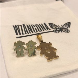 Luxury design Stainless Steel Gold Girl Pendant